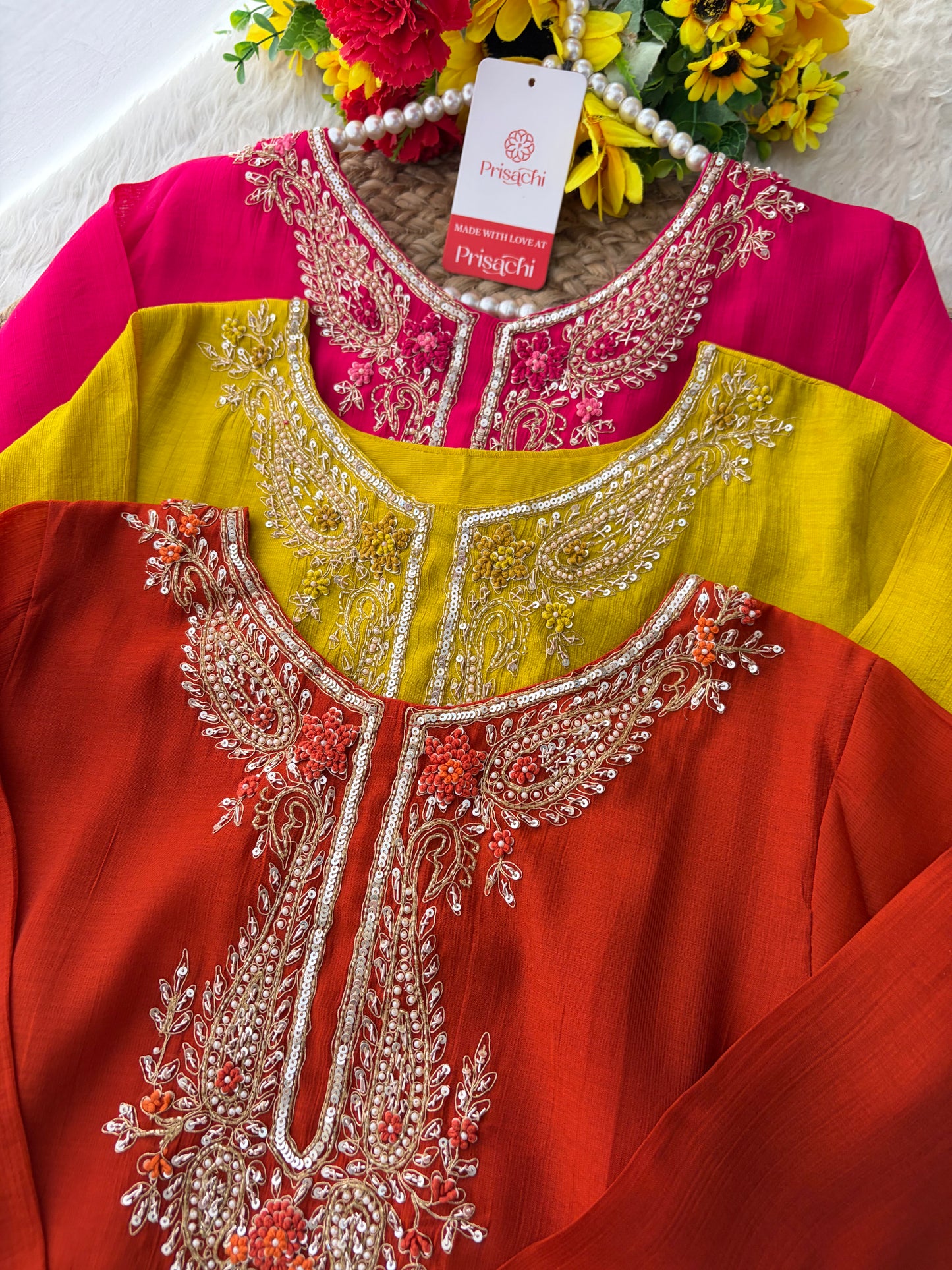 Designer Embroidered Ethnic Kurta Set for Women with Pants & Dupatta | Festive Traditional Wear
