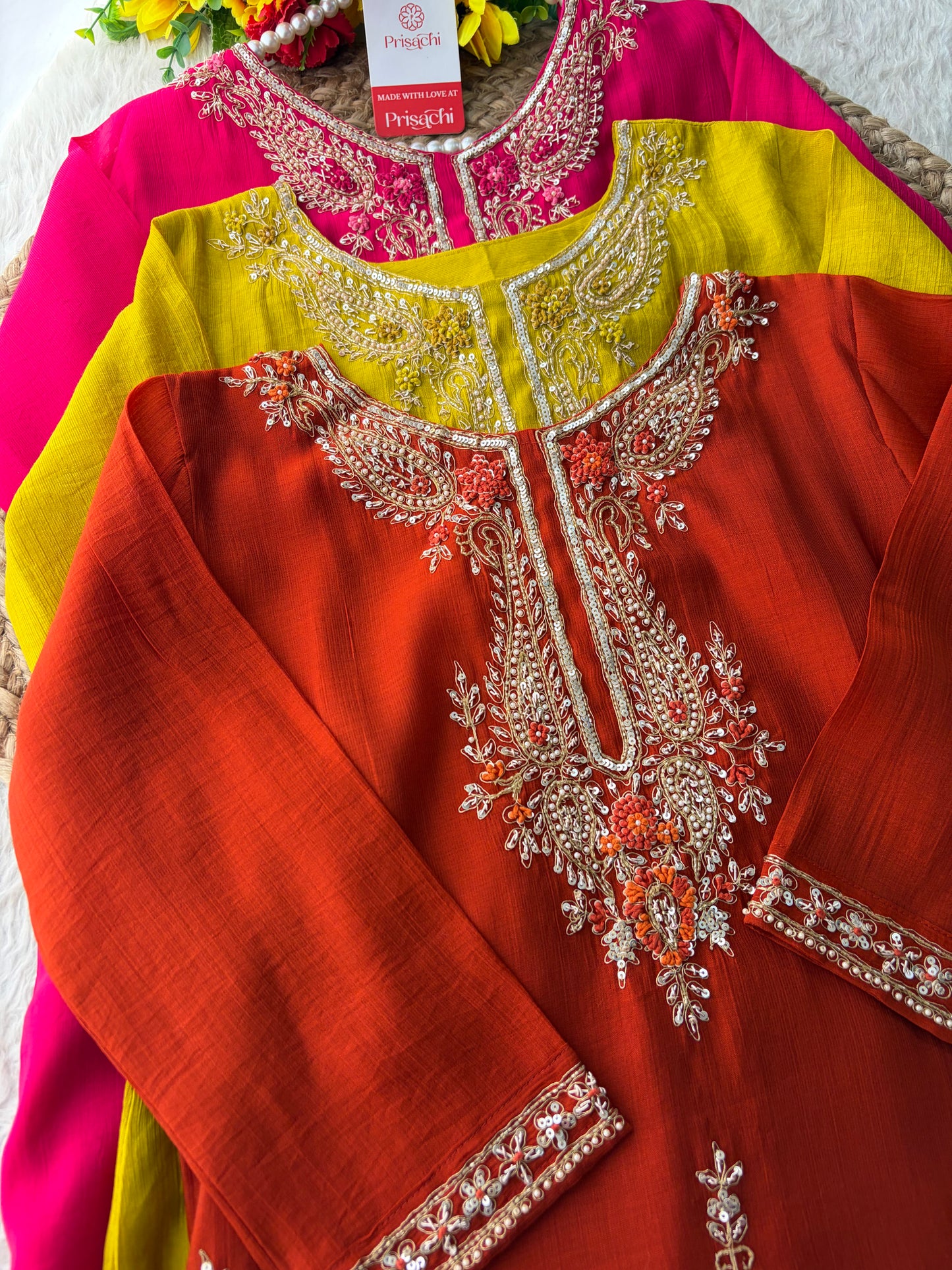 Designer Embroidered Ethnic Kurta Set for Women with Pants & Dupatta | Festive Traditional Wear