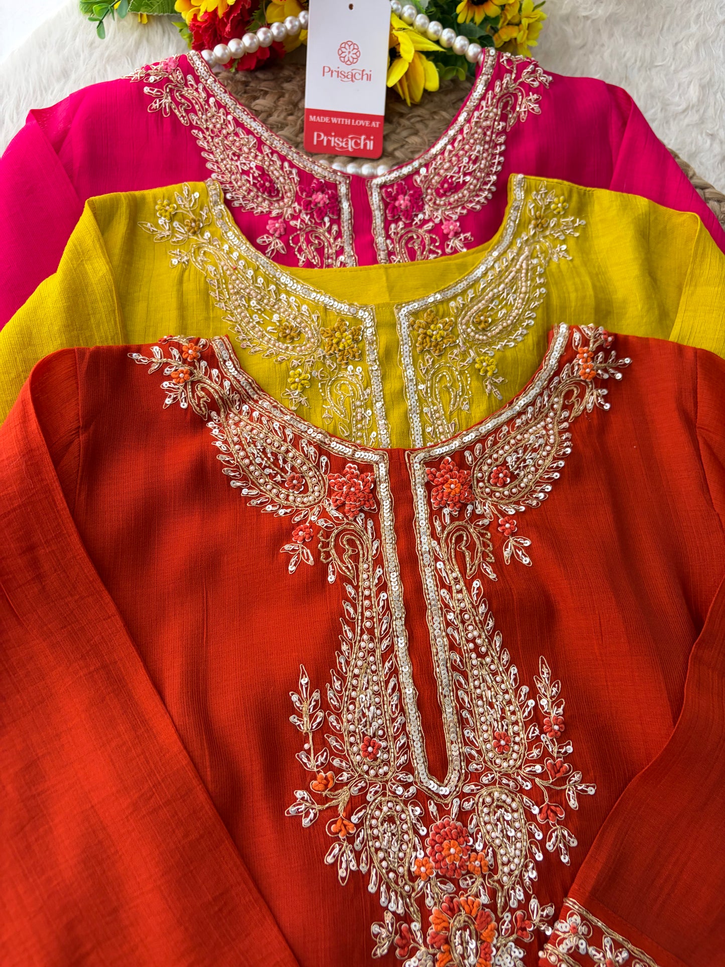 Designer Embroidered Ethnic Kurta Set for Women with Pants & Dupatta | Festive Traditional Wear