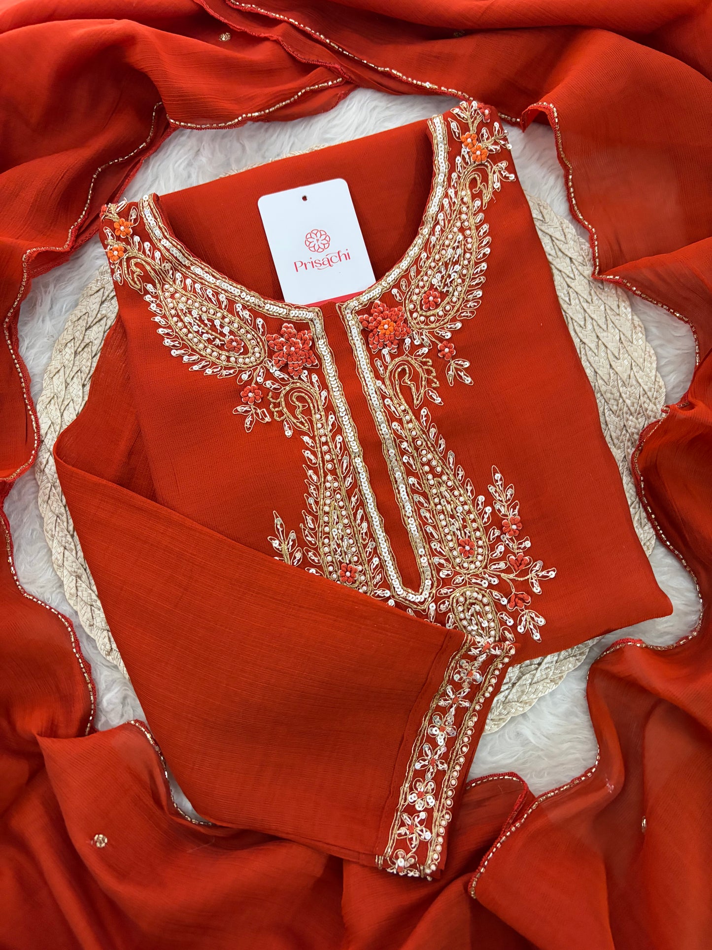 Designer Embroidered Ethnic Kurta Set for Women with Pants & Dupatta | Festive Traditional Wear