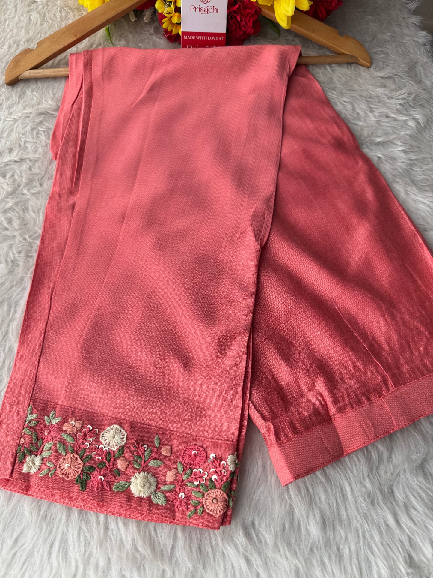 Pink Thread Embroidered Straight Kurti Pant Co-ord Set for Women | Ethnic Office Wear & Daily Wear Outfit (Copy)
