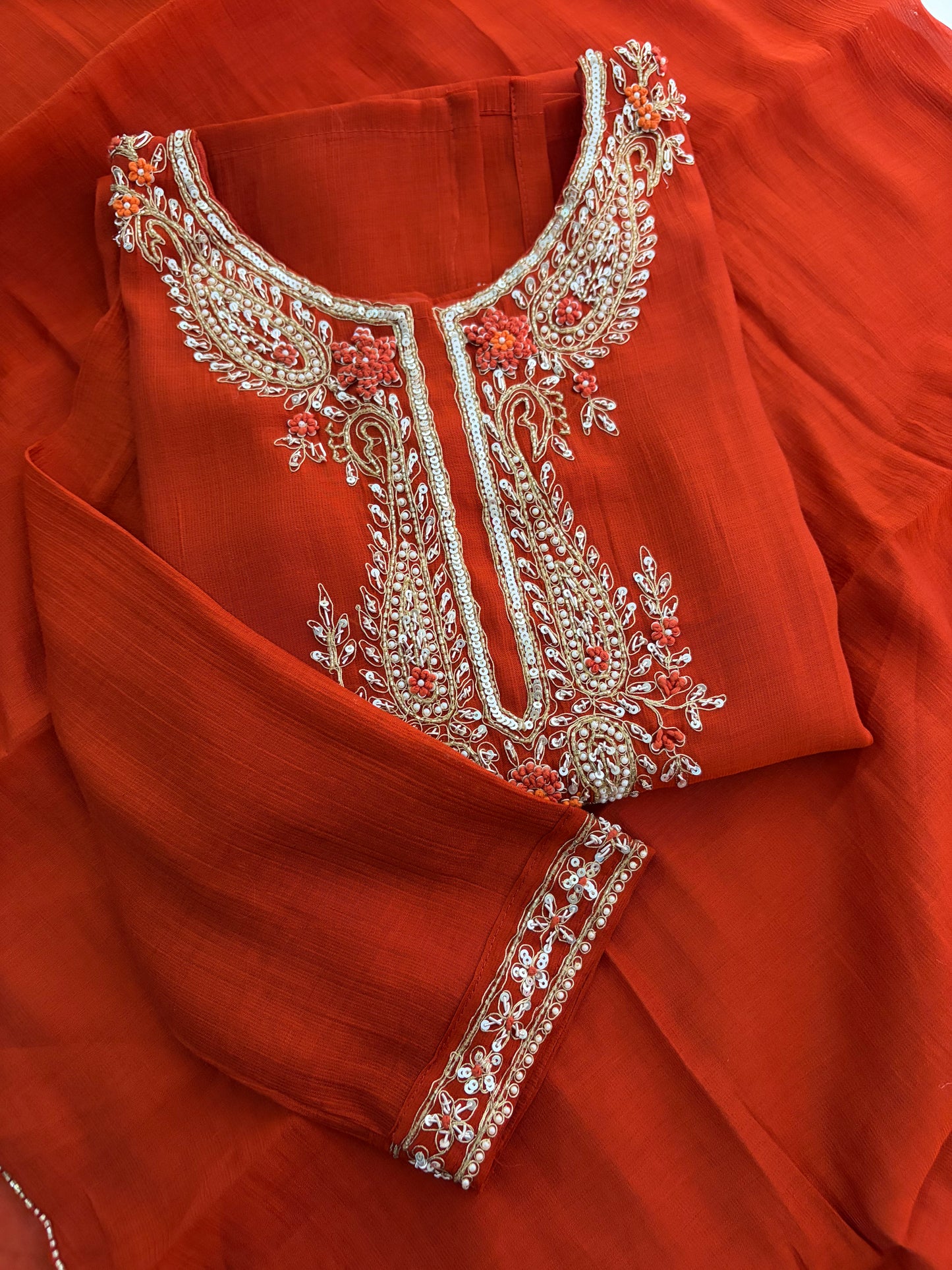 Designer Embroidered Ethnic Kurta Set for Women with Pants & Dupatta | Festive Traditional Wear