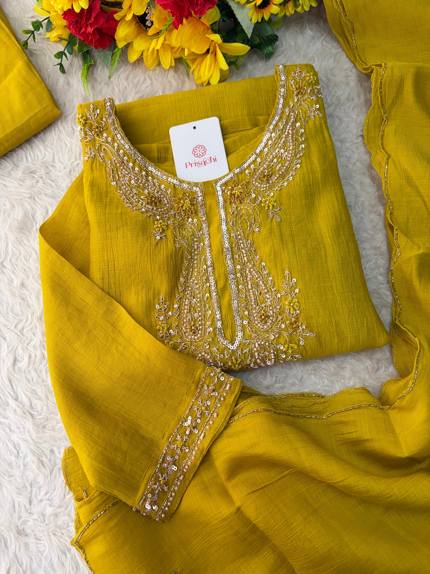 Designer Embroidered Ethnic Kurta Set for Women with Pants & Dupatta | Festive Traditional Wear