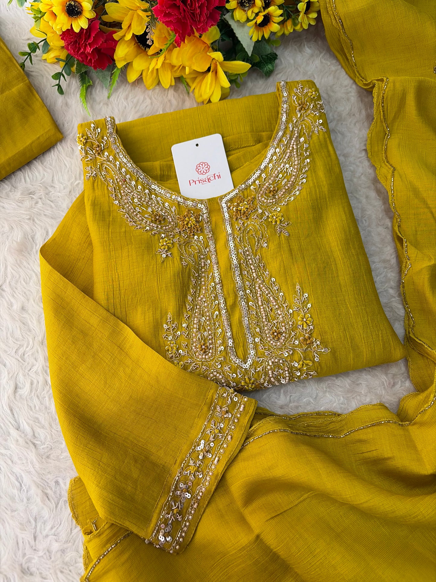 Designer Embroidered Ethnic Kurta Set for Women with Pants & Dupatta | Festive Traditional Wear