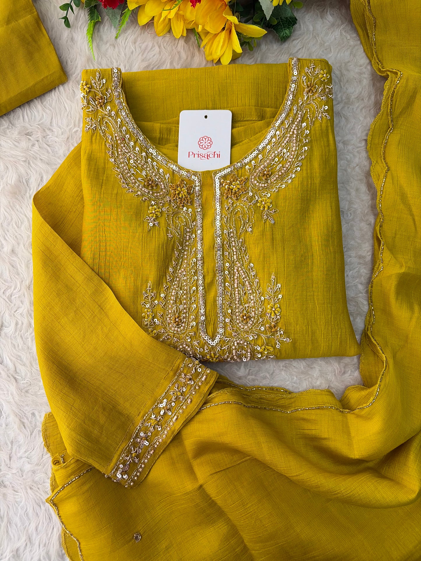 Designer Embroidered Ethnic Kurta Set for Women with Pants & Dupatta | Festive Traditional Wear