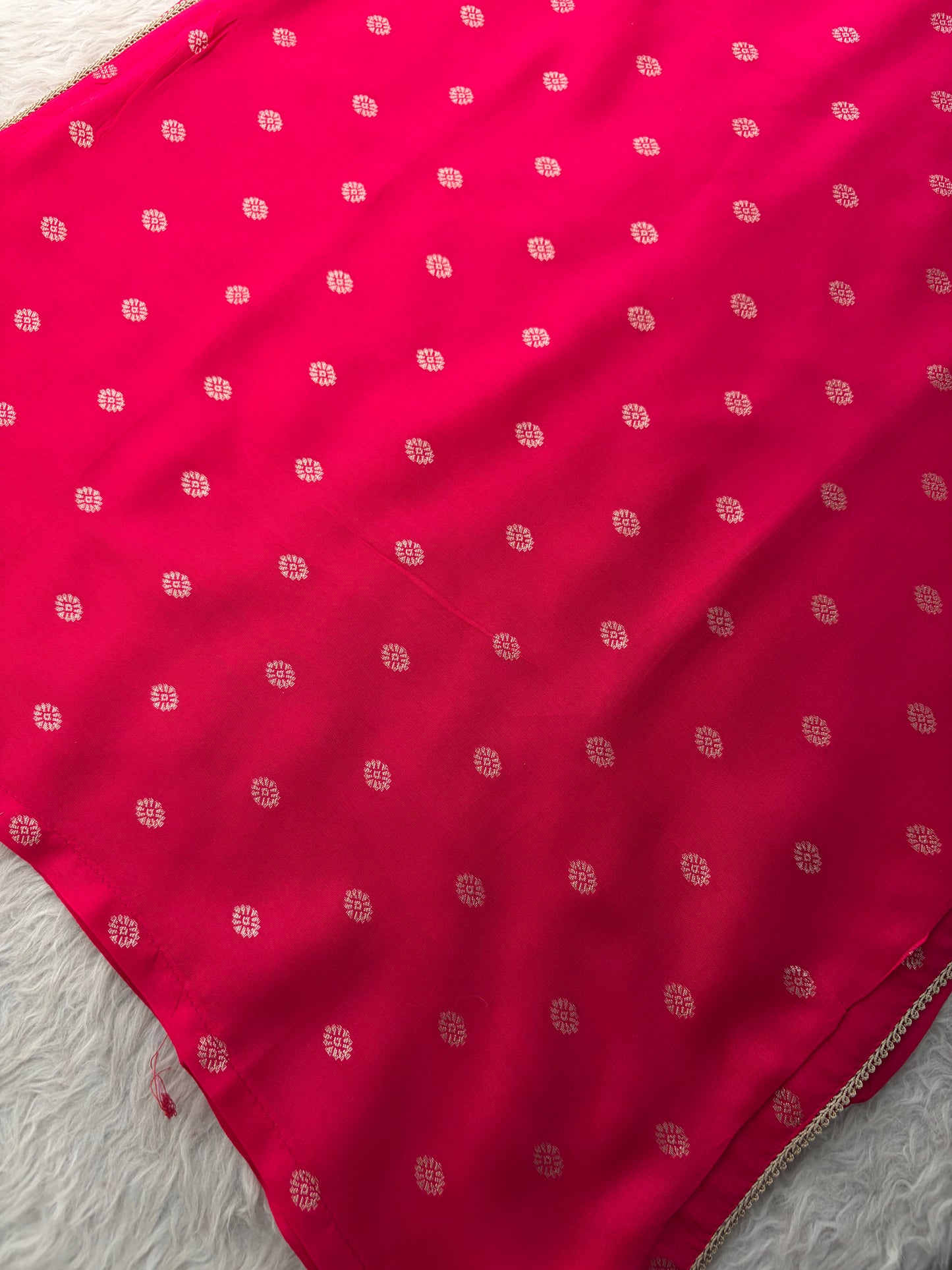 Pink Embroidered Ethnic Kurta Set for Women with Banarasi Dupatta & Pants