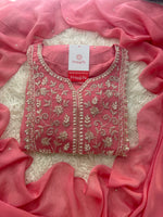 Pink Embroidered Ethnic Kurti Sharara Set with Dupatta