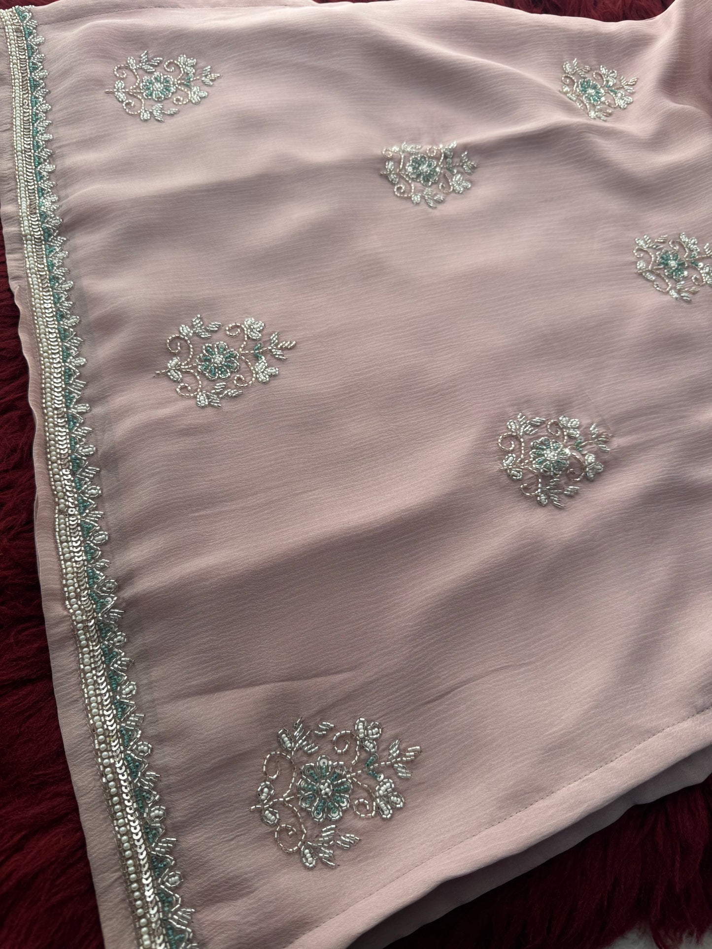 Lavender Zardozi Embroidered Ethnic Kurti Sharara Set with Dupatta | Designer Festive Suit Set