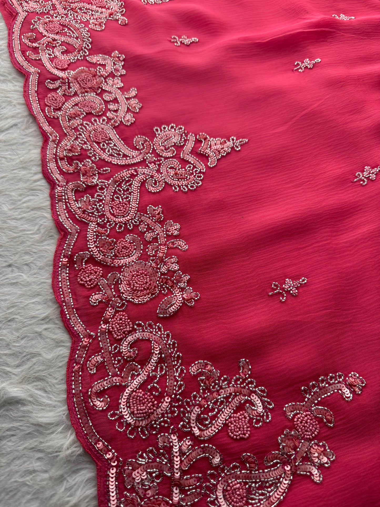 Pink Zardozi Embroidered Ethnic Kurti Sharara Set with Dupatta | Designer Suit Set