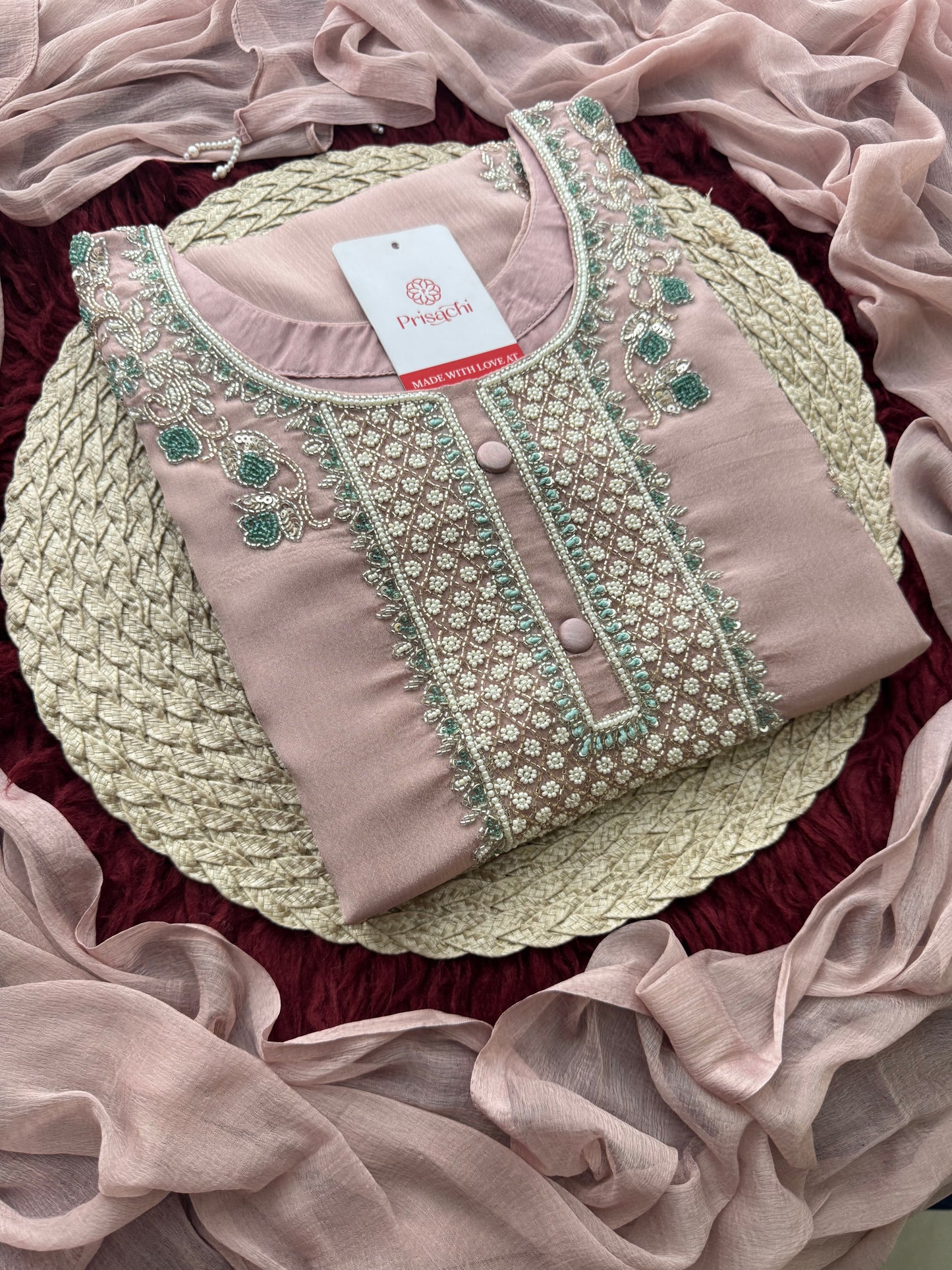 Lavender Zardozi Embroidered Ethnic Kurti Sharara Set with Dupatta | Designer Festive Suit Set