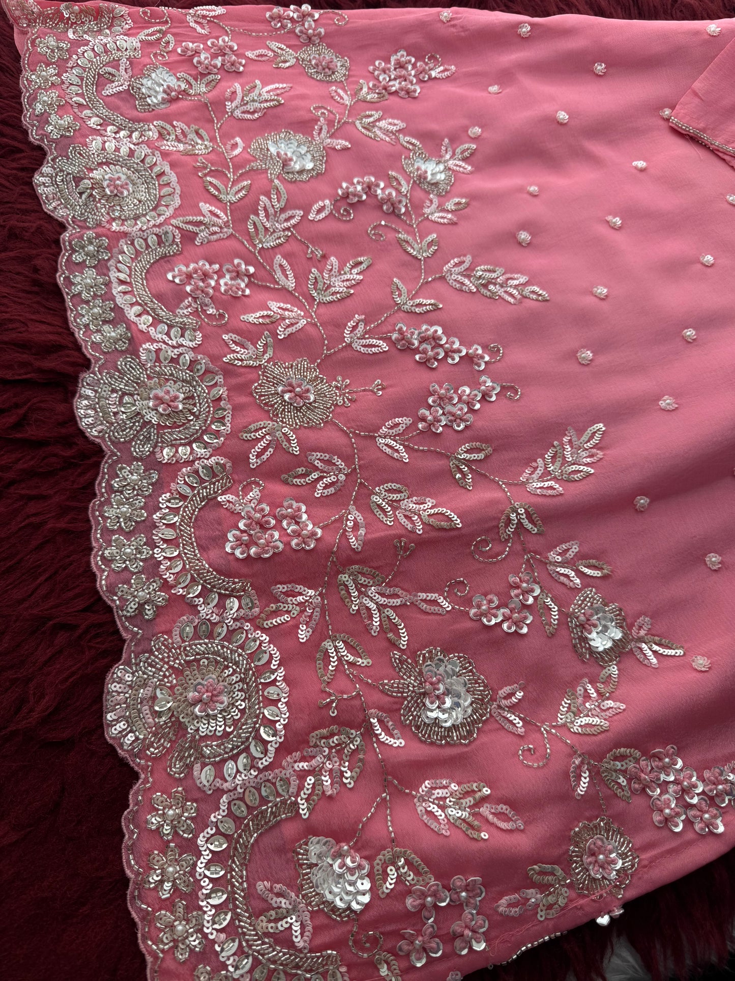 Pink Zardozi Embroidered Kurti Sharara Set with Dupatta | Designer Ethnic Suit Set