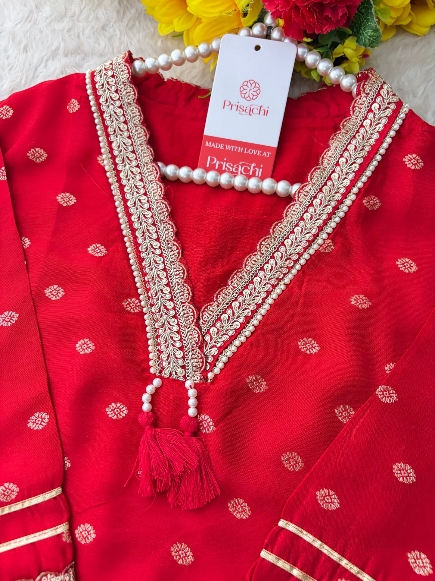 Designer Embroidered Ethnic Kurta Set for Women with Banarasi Dupatta & Pants | Traditional Festive Wear Suit set