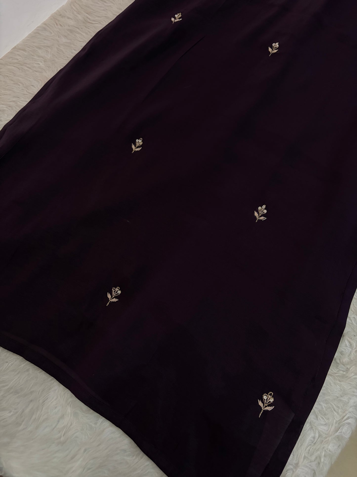 Deep Purple Embroidered Kurta Set With Pants & Dupatta For Women| Traditional, Festive & Party Wear