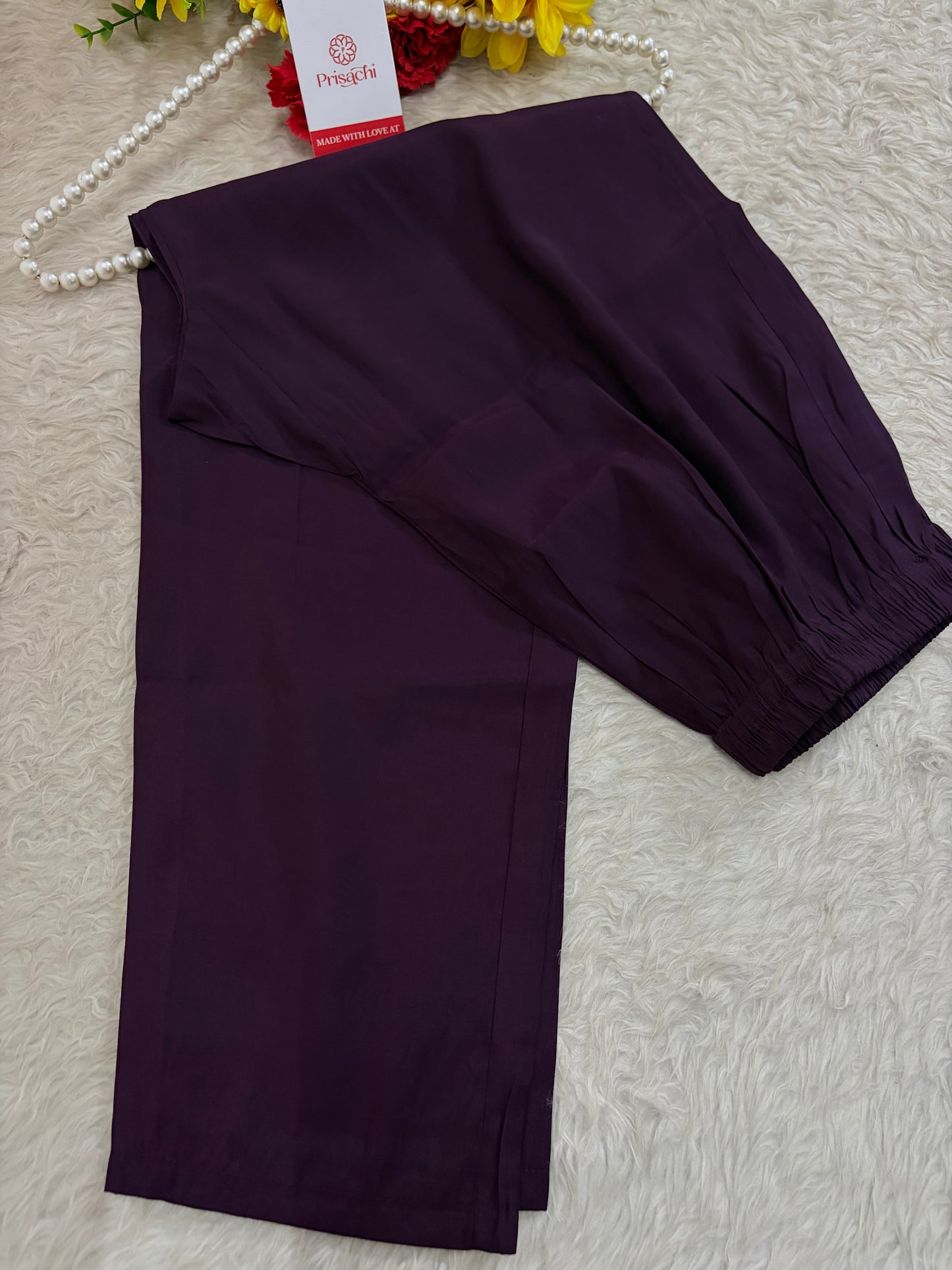 Deep Purple Embroidered Kurta Set With Pants & Dupatta For Women| Traditional, Festive & Party Wear