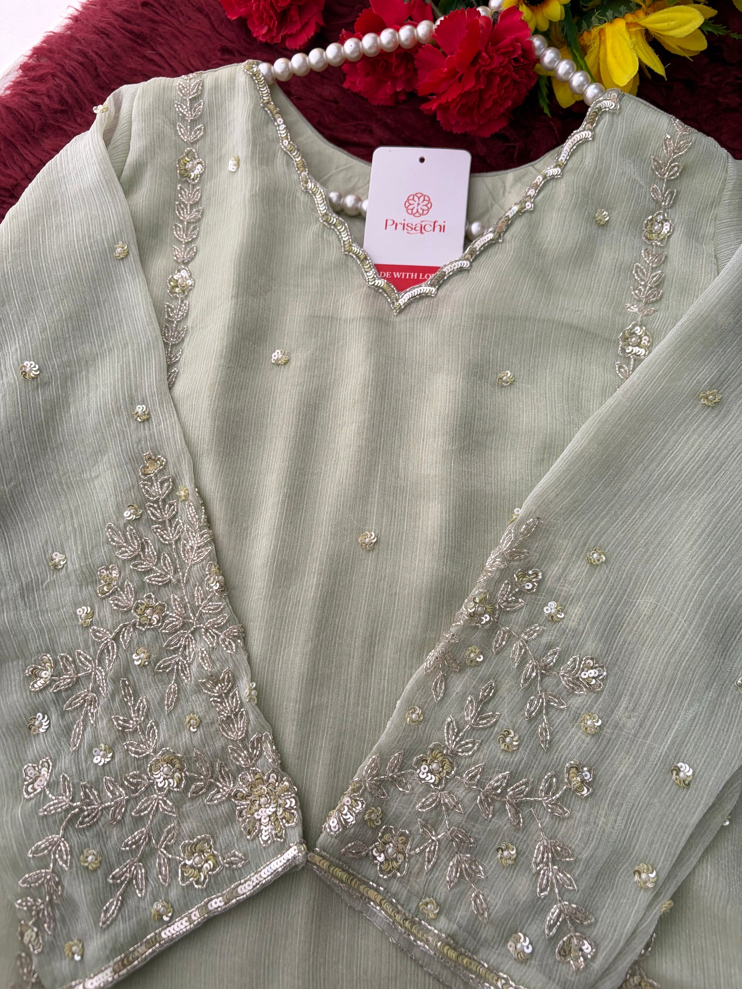 Elegant Embroidered A-Line Ethnic Kurta Set with Dupatta & Pants | Festive & Traditional Wear