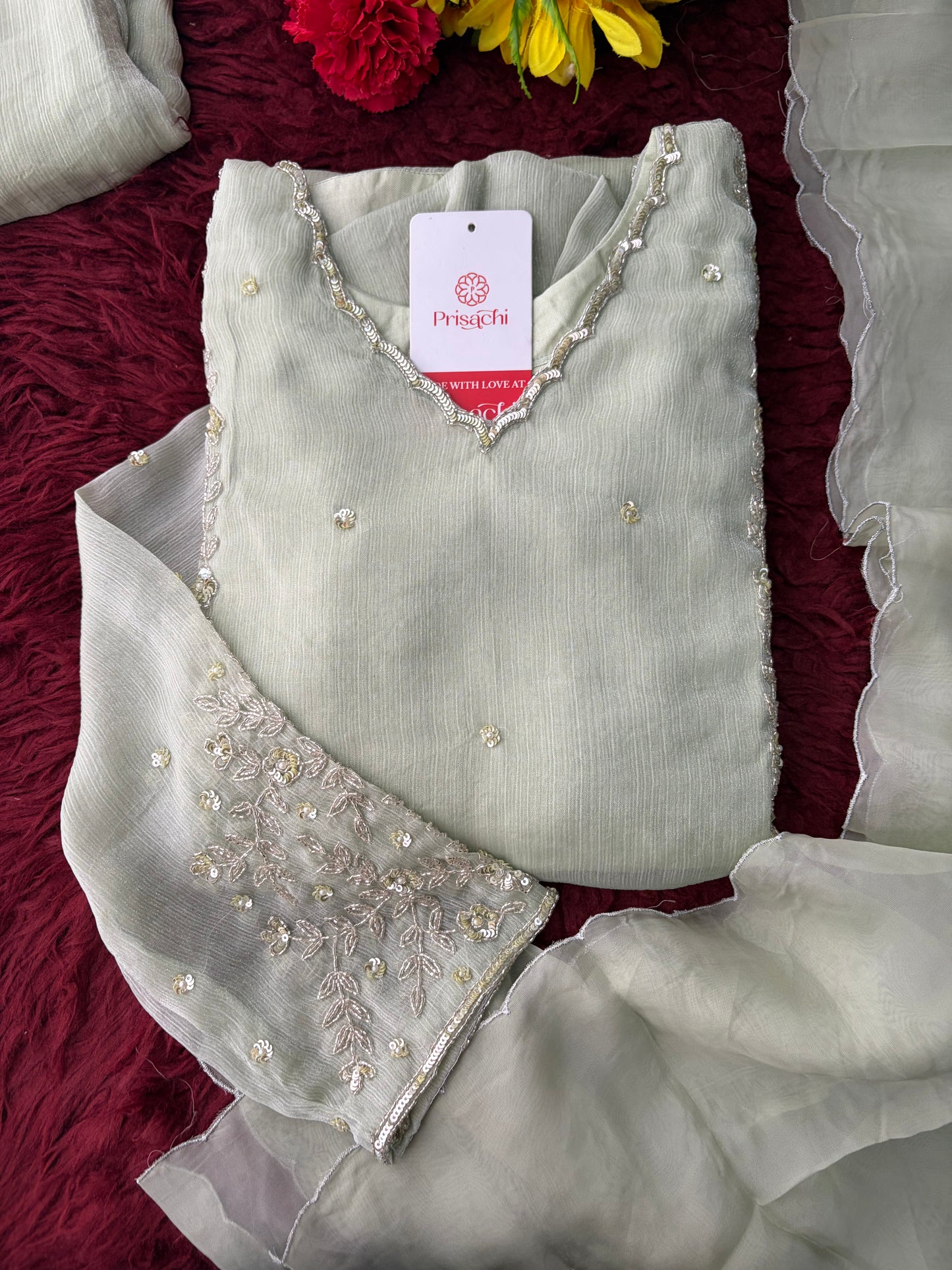 Elegant Embroidered A-Line Ethnic Kurta Set with Dupatta & Pants | Festive & Traditional Wear