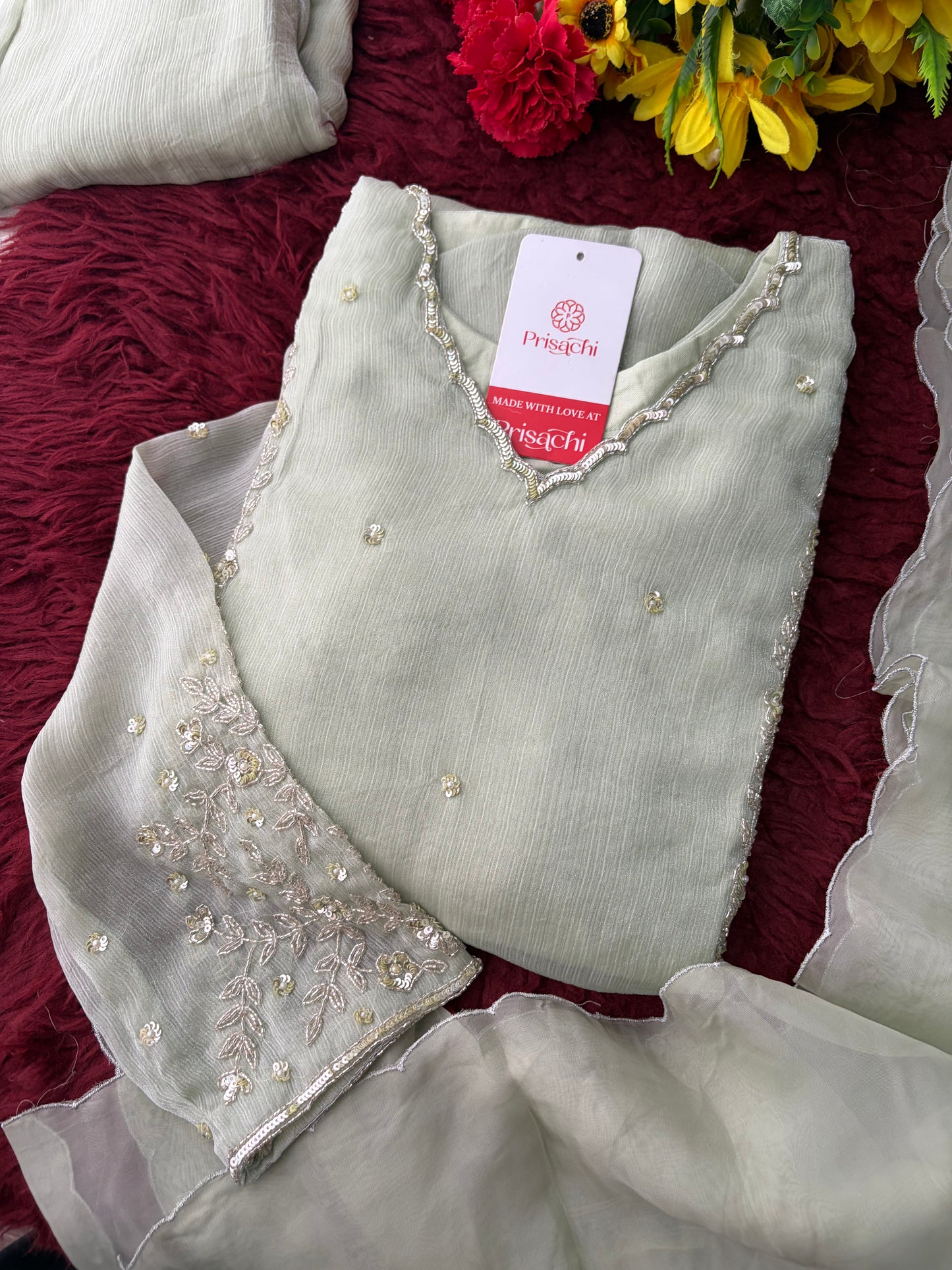 Elegant Embroidered A-Line Ethnic Kurta Set with Dupatta & Pants | Festive & Traditional Wear