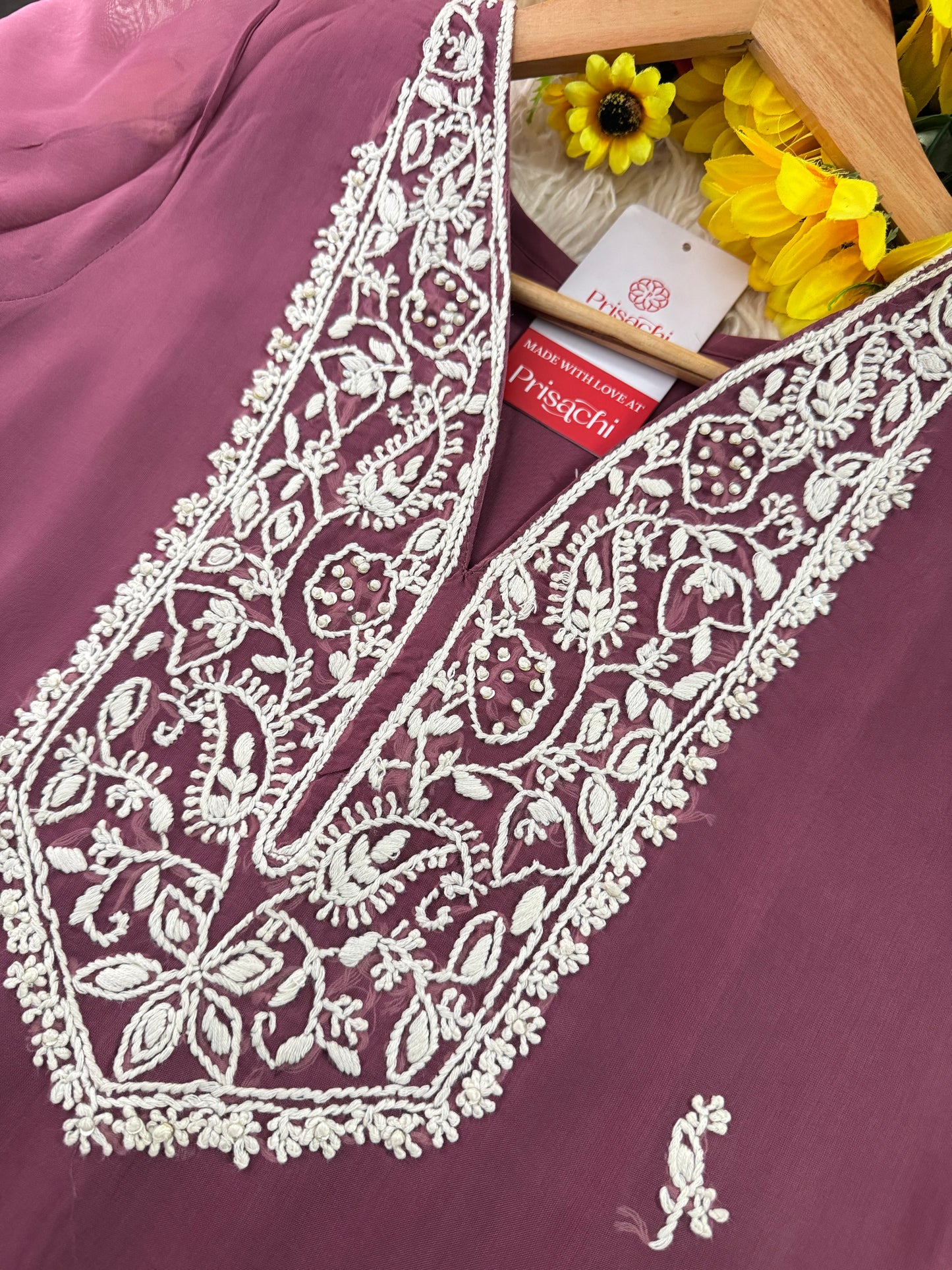 Pink Designer Thread-Embroidered Kurta Set with Pants and Dupatta