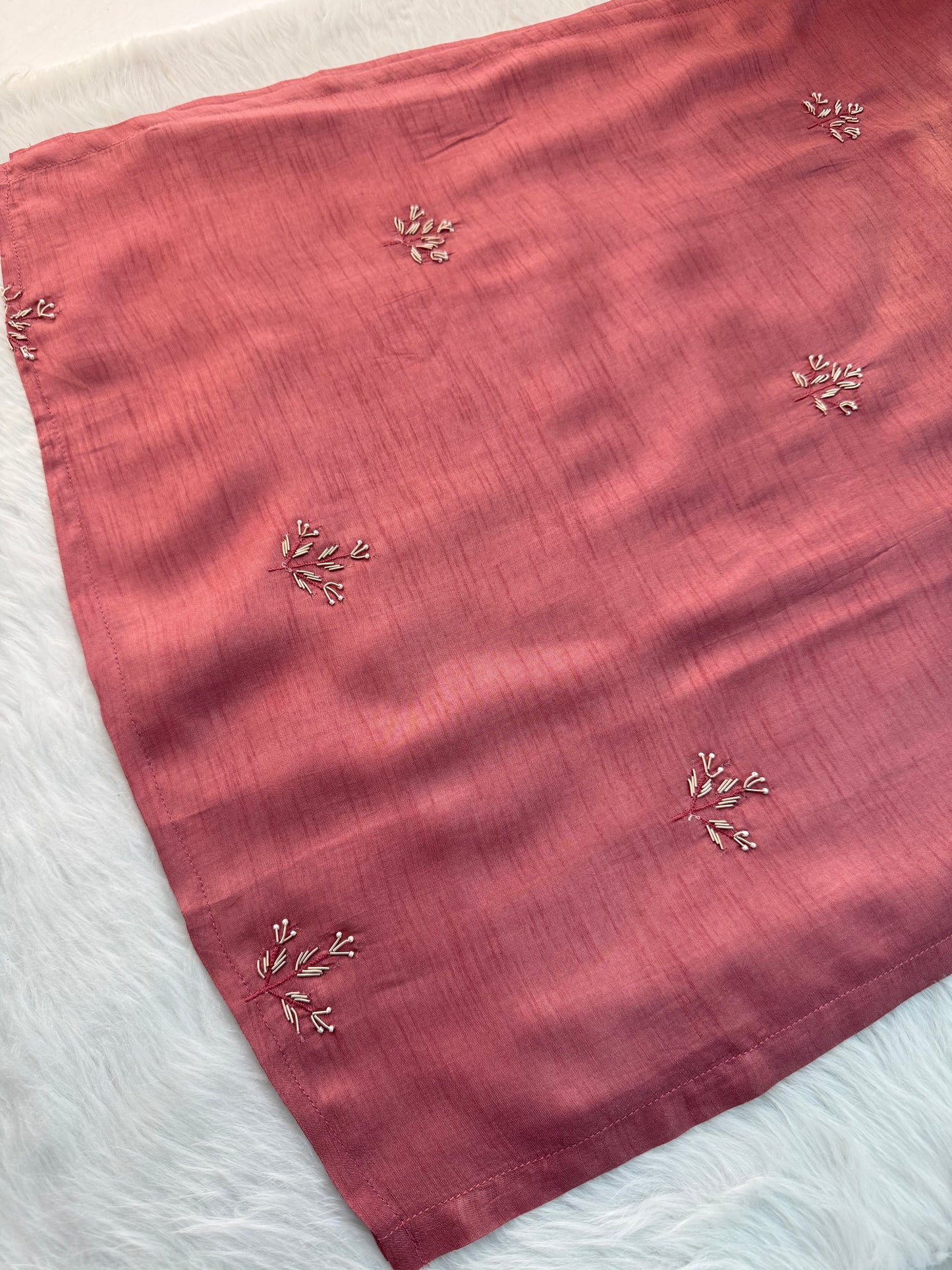 Onion Pink Hand-Embroidered Designer Kurta Set with Pant & Dupatta - Prisachi Official