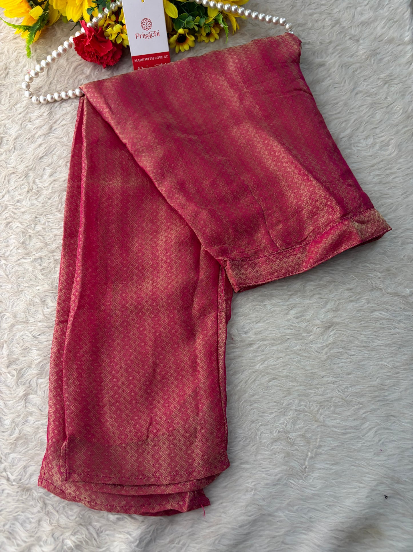 Magenta Pink Yoke Embroidered A-line Kurta Pant Set with a Dupatta for Women .