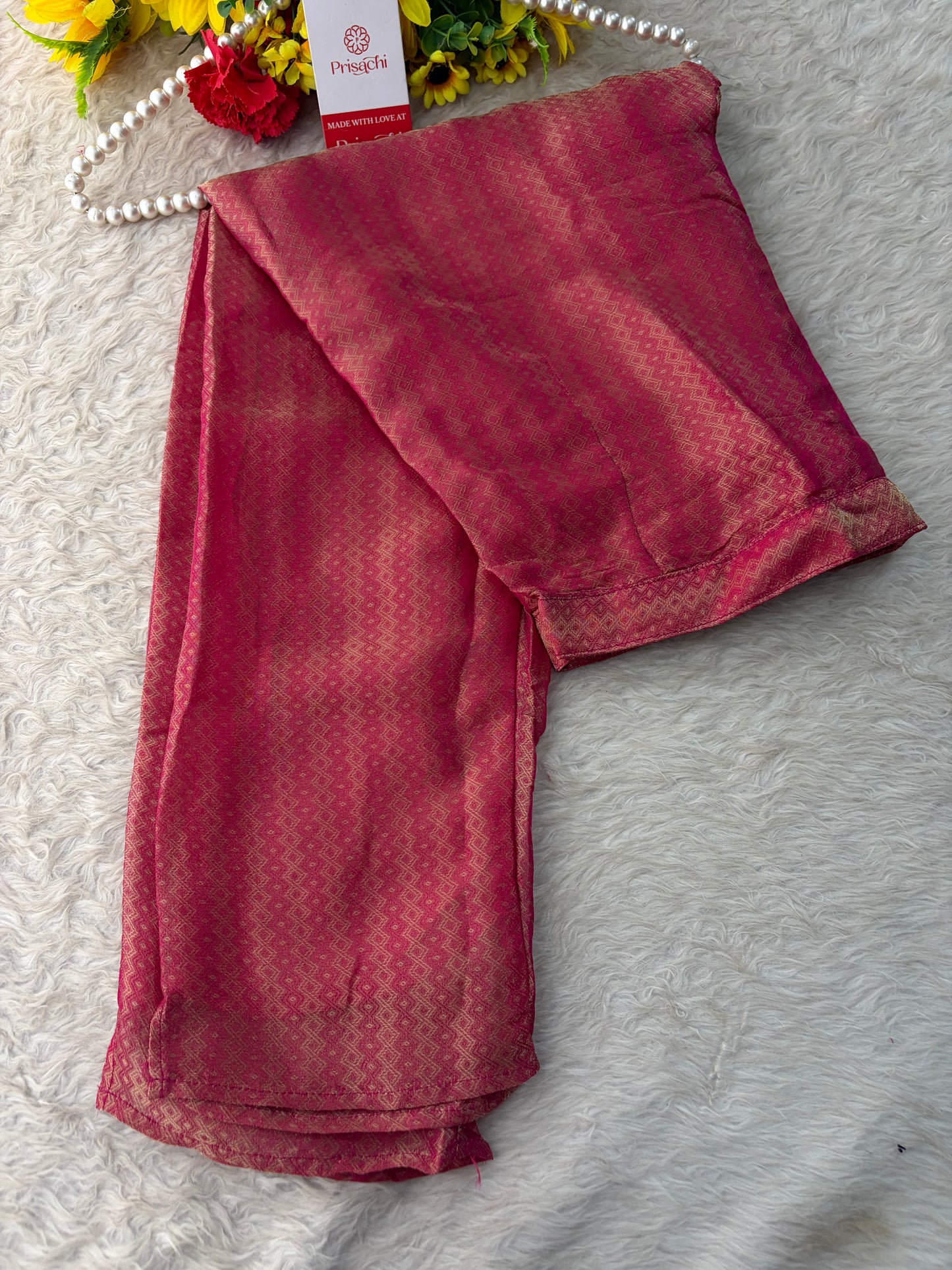 Magenta Pink Yoke Embroidered A-line Kurta Pant Set with a Dupatta for Women .