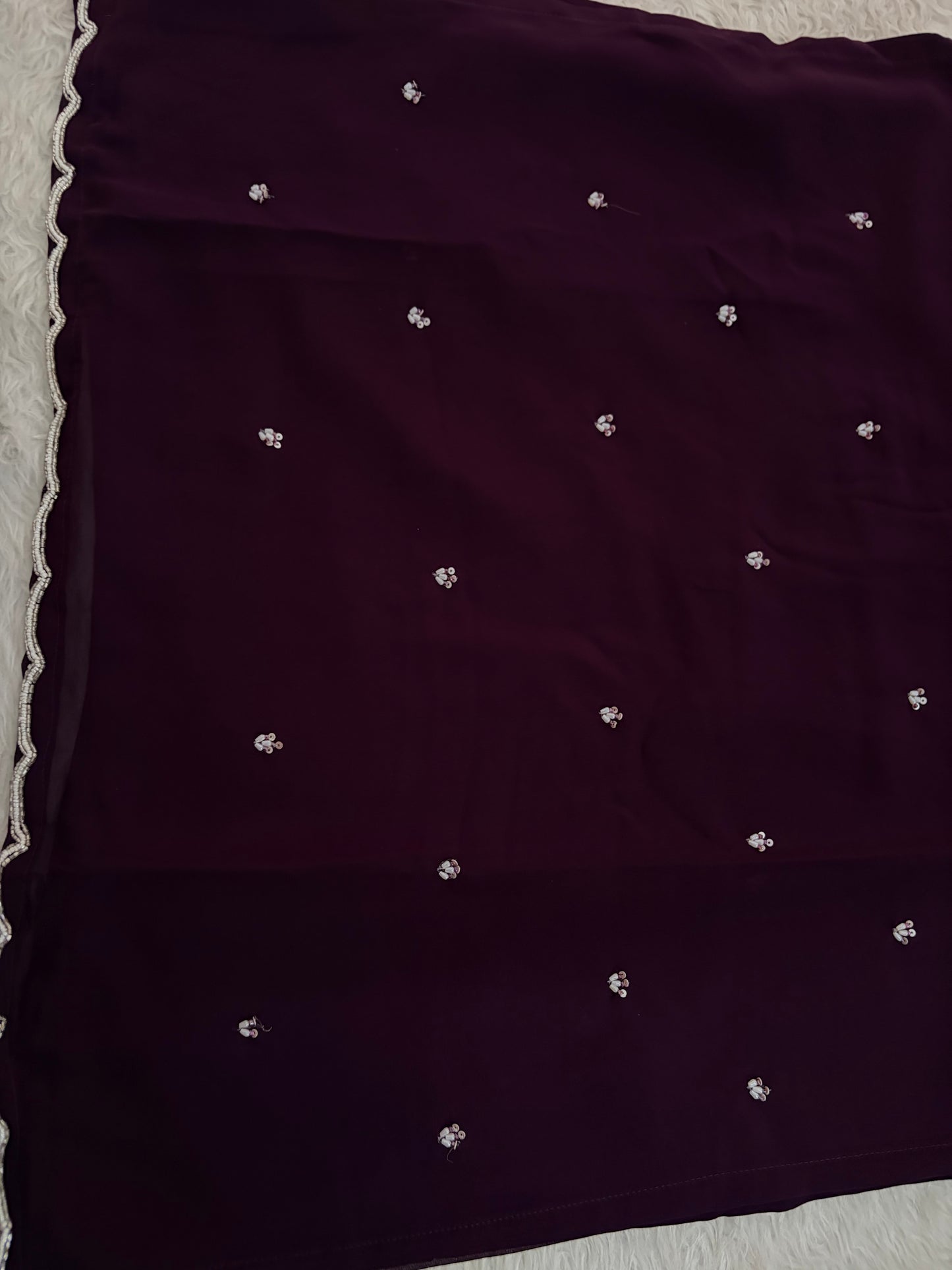 Wine Embroidered Zardozi Kurta Set with Sharara & Dupatta Ethnic Set