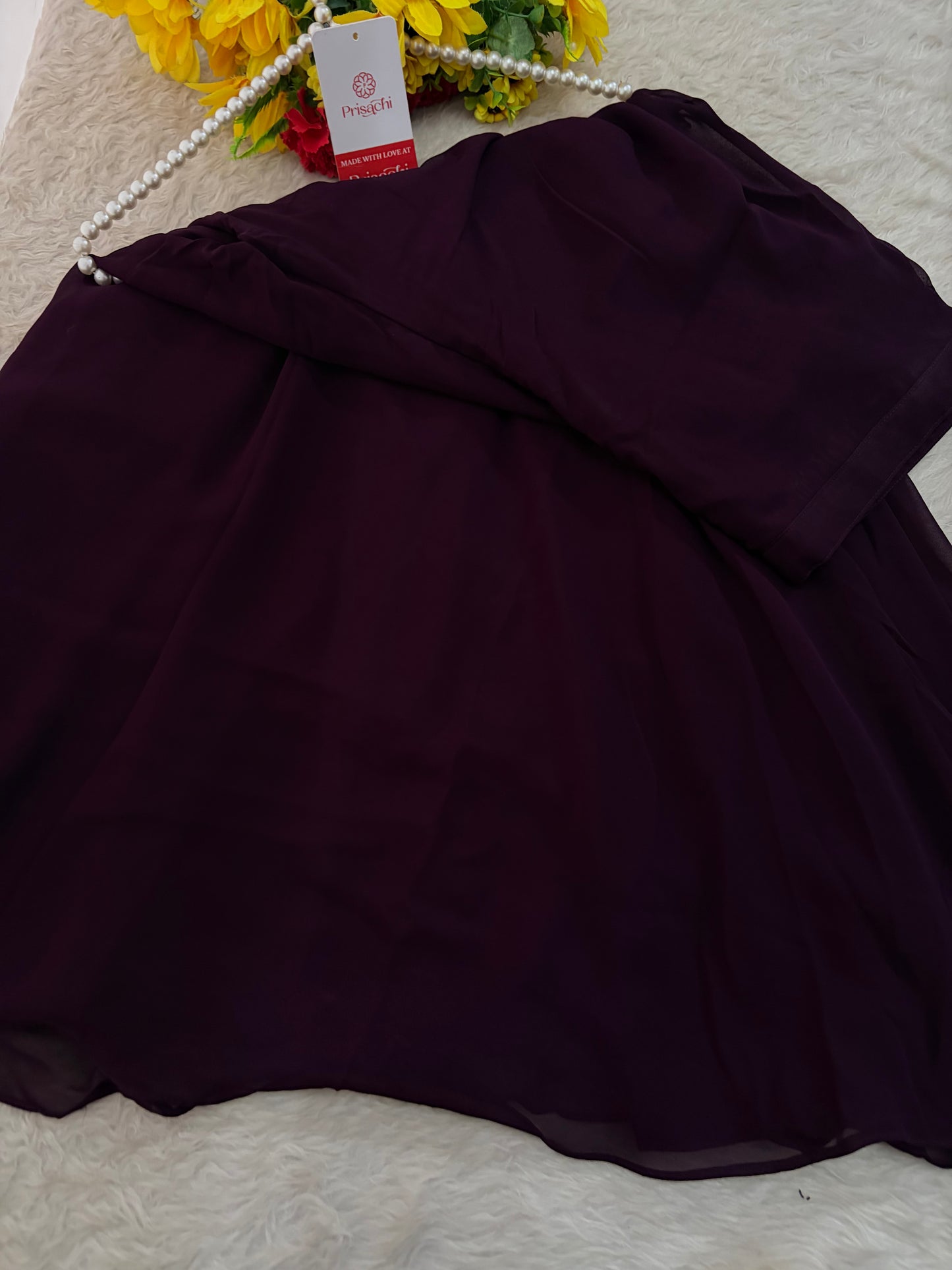 Wine Embroidered Zardozi Kurta Set with Sharara & Dupatta Ethnic Set