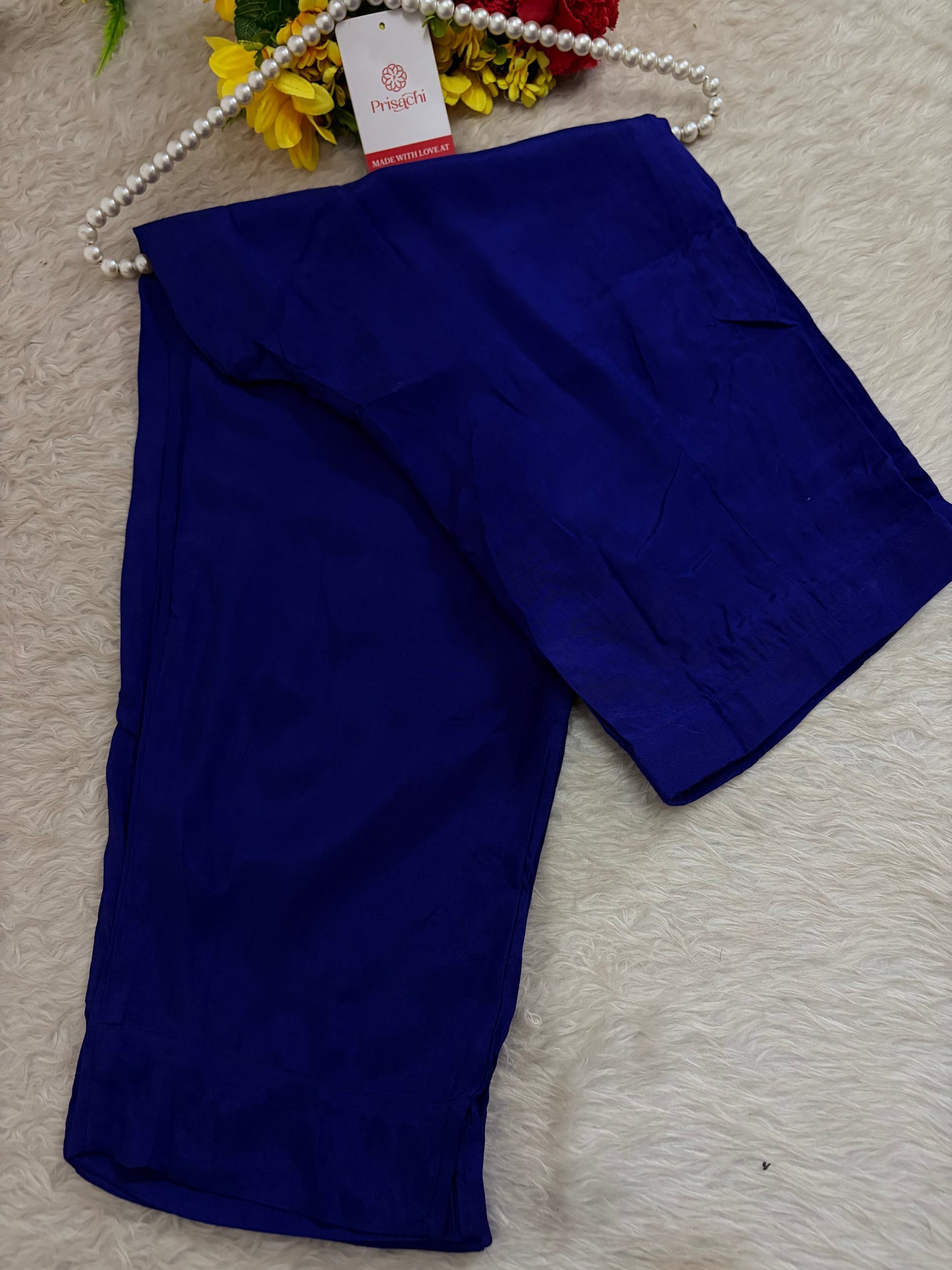 Royal Blue Embroidered Ethnic Kurta set with Pants and Dupatta For Women's