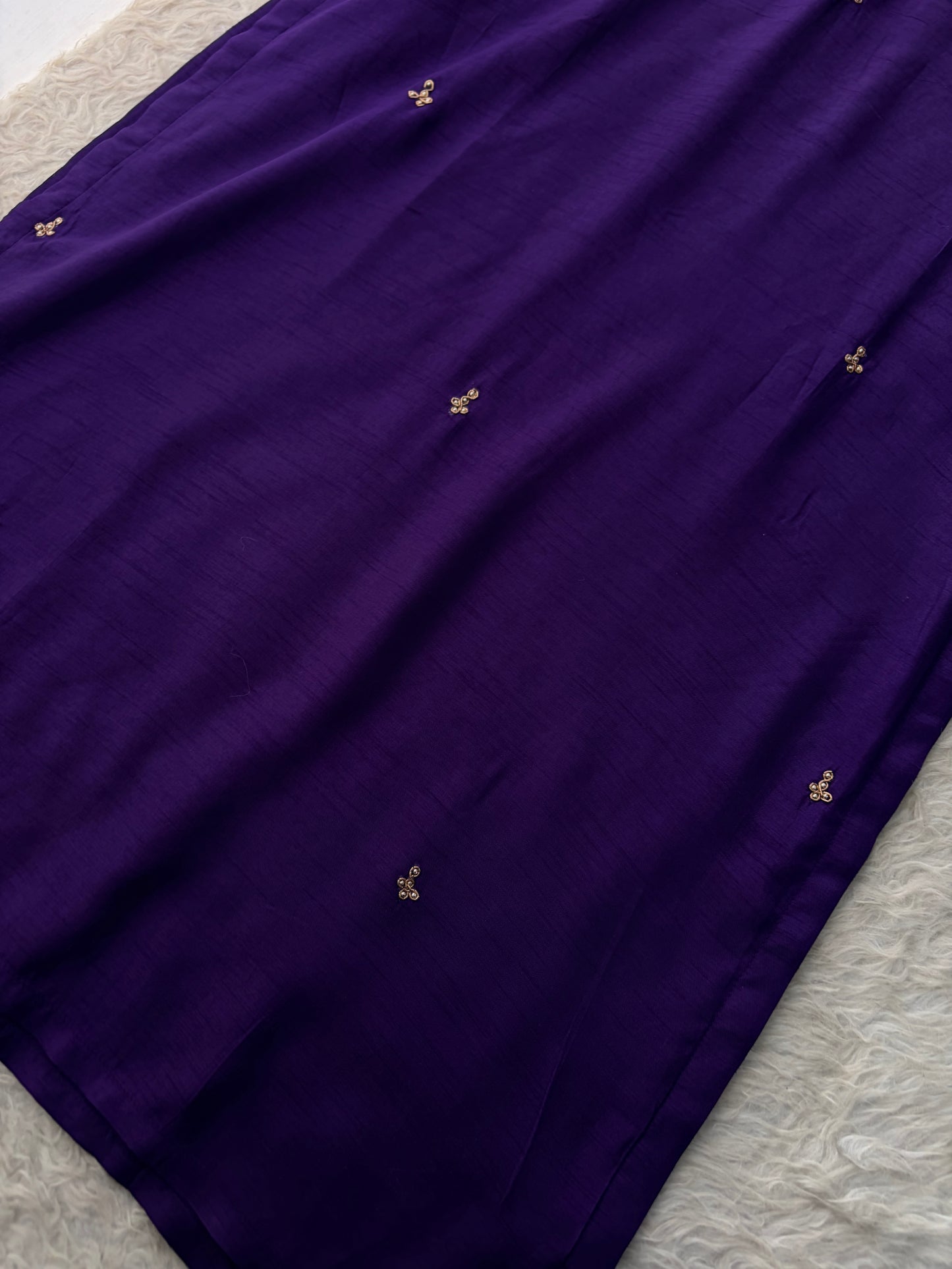 Purple Embroidered Kurta Set With Palazzo Pants & Dupatta For Women| Traditional, Festive & Party Wear