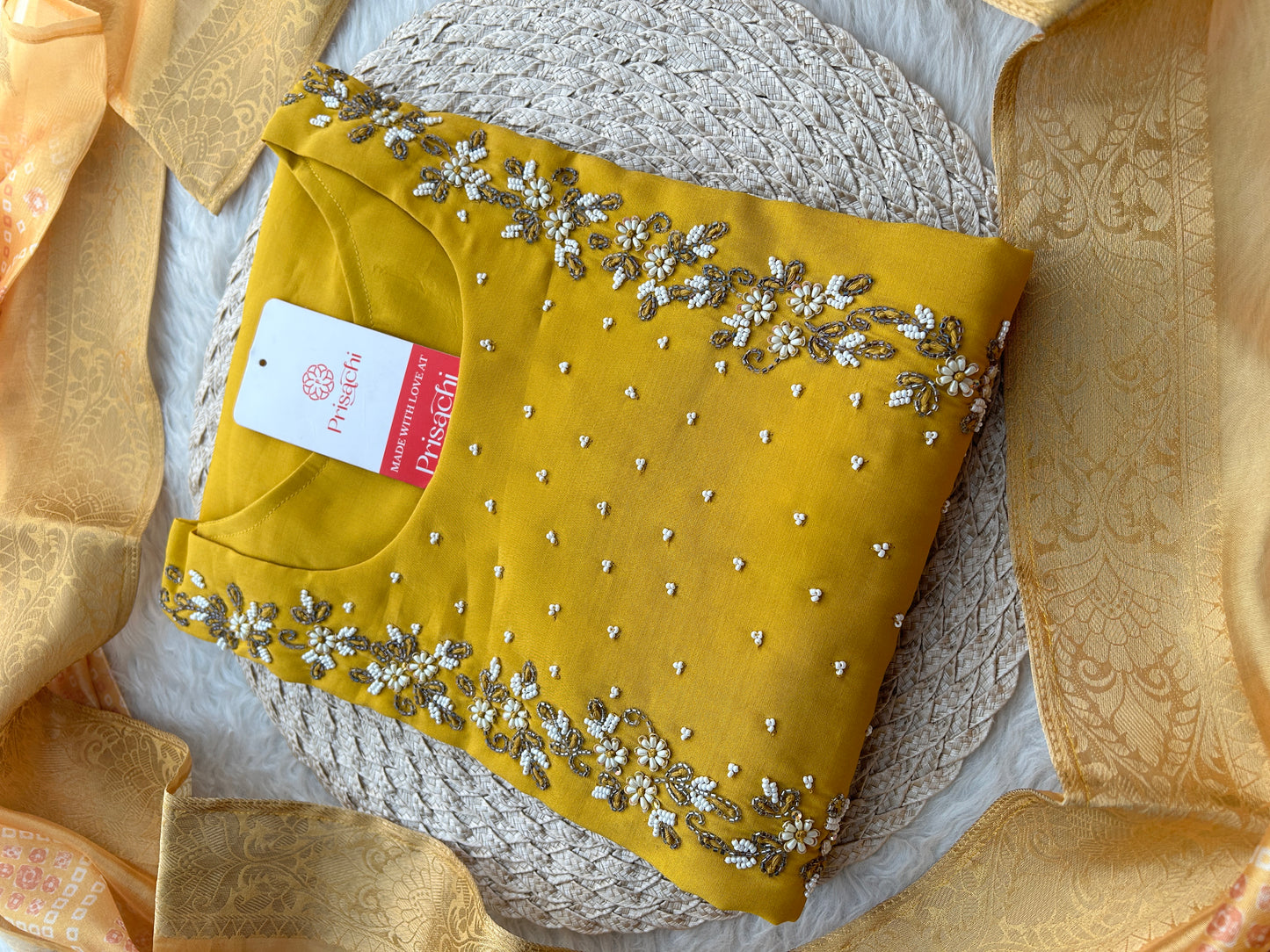 Yellow Embroidered Kurta Set with Pants & Dupatta for Women | Traditional Ethnic Wear