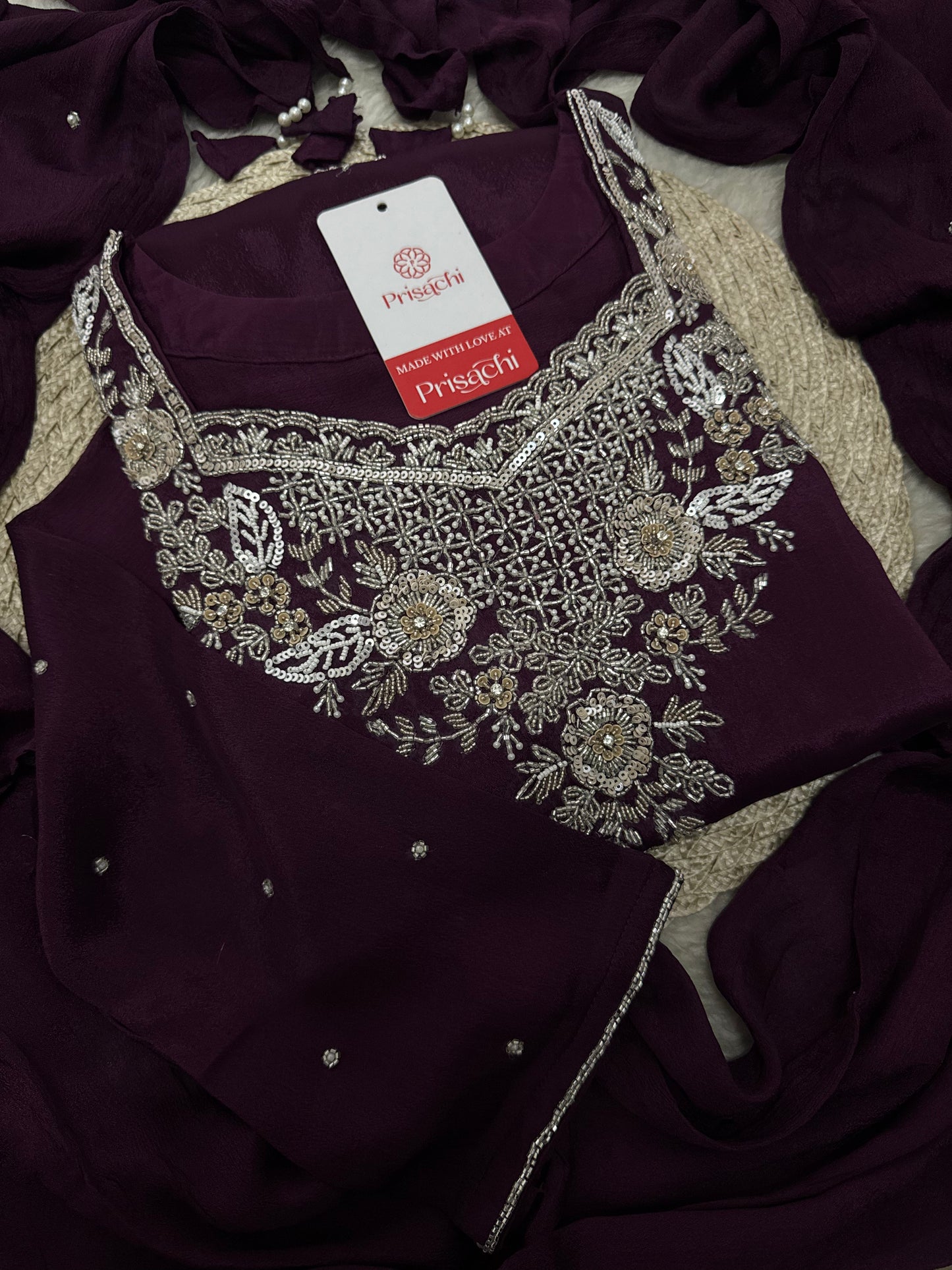 Dark Green Embroidered Kurti Sharara Suit Set with Dupatta for Women