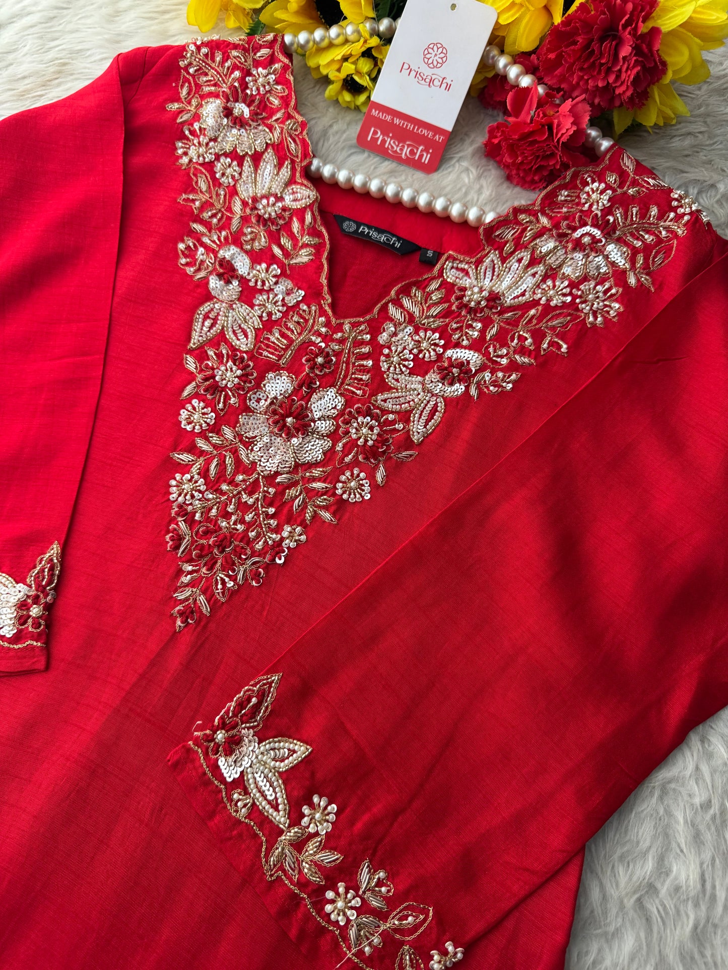 Designer Embroidered Ethnic Kurta Set With Pants & Dupatta for Women