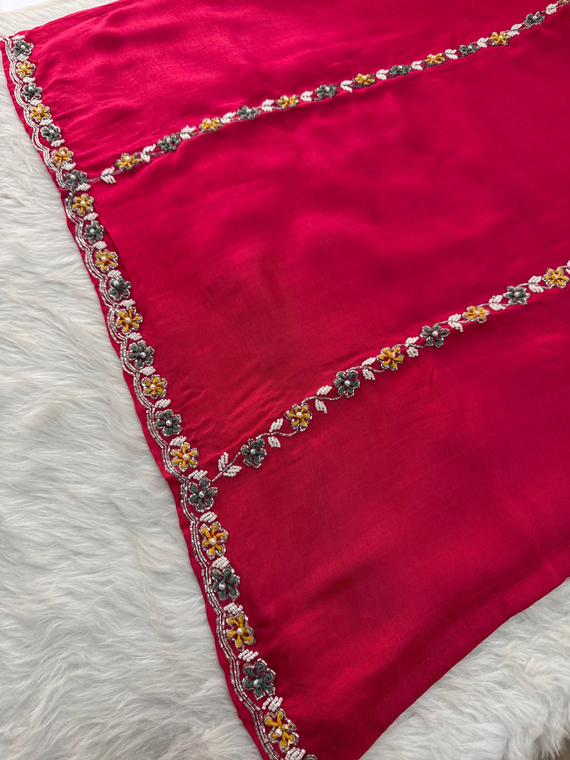 Pink Designer Embroidered Ethnic Kurta Set with Pants & Dupatta - Prisachi Official