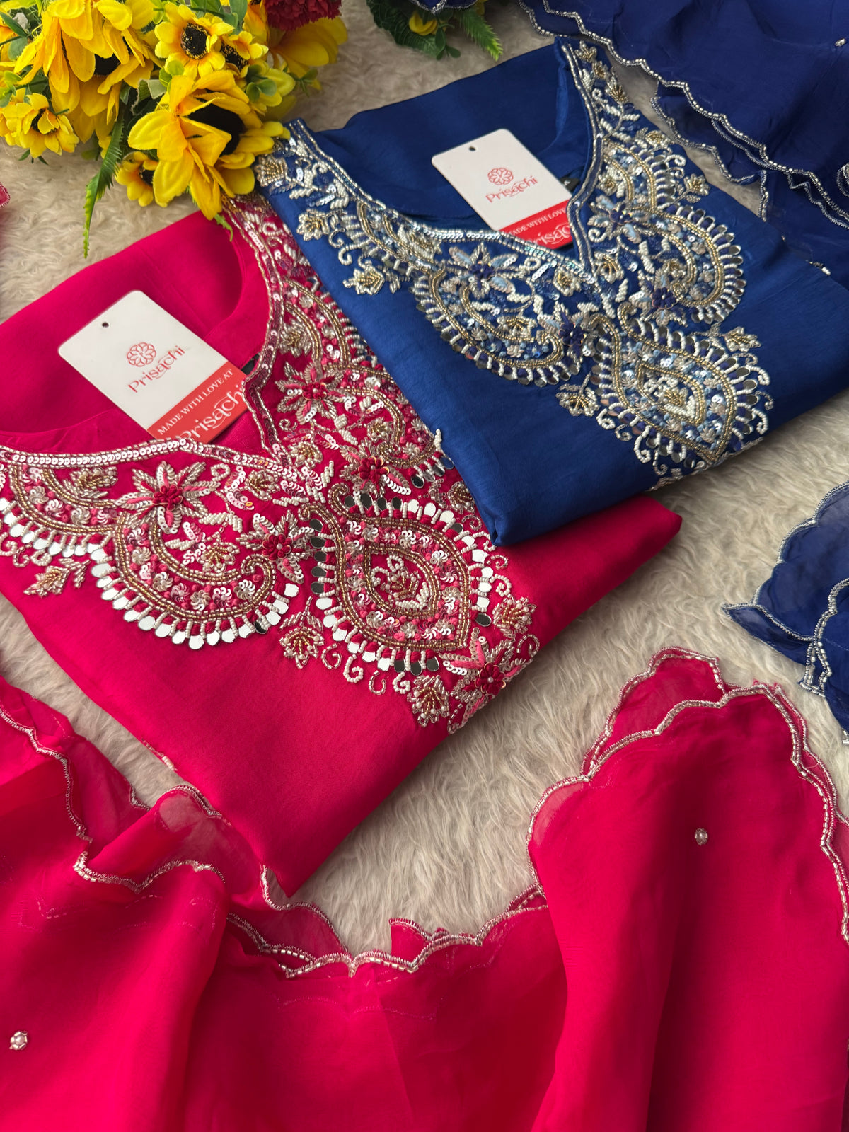Zardozi Embroidered Ethnic Kurta Set With Straight Pants  | Festive & Party wear