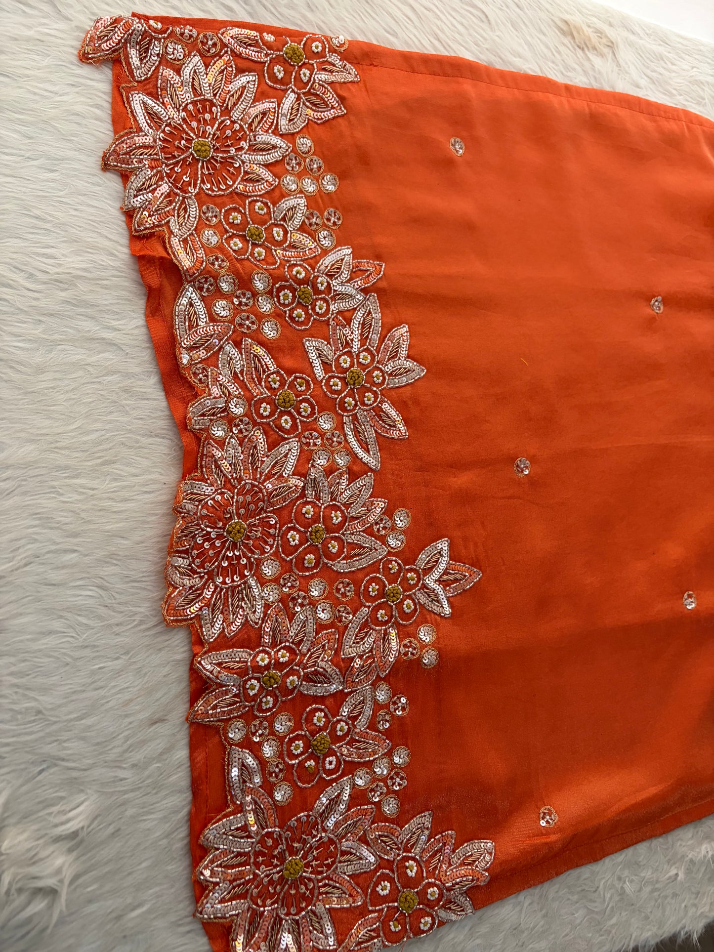 Orange Zardozi Embroidered Kurta Set for Women with Dupatta & Flared Pants | Designer Ethnic Suit Set
