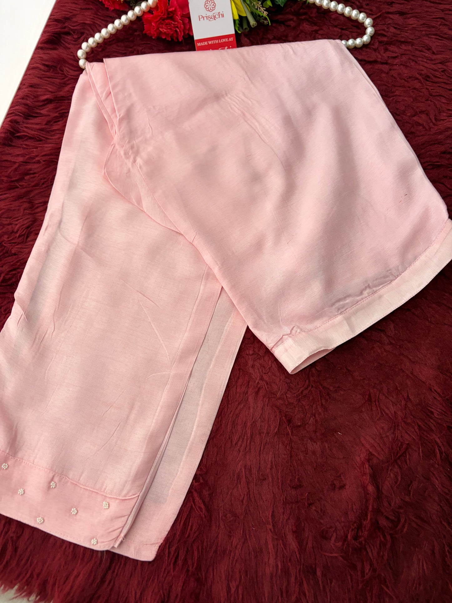 Baby Pink Embroidered Ethnic Kurta set with Pants and Dupatta For Women's | Festive Traditional Suit Set