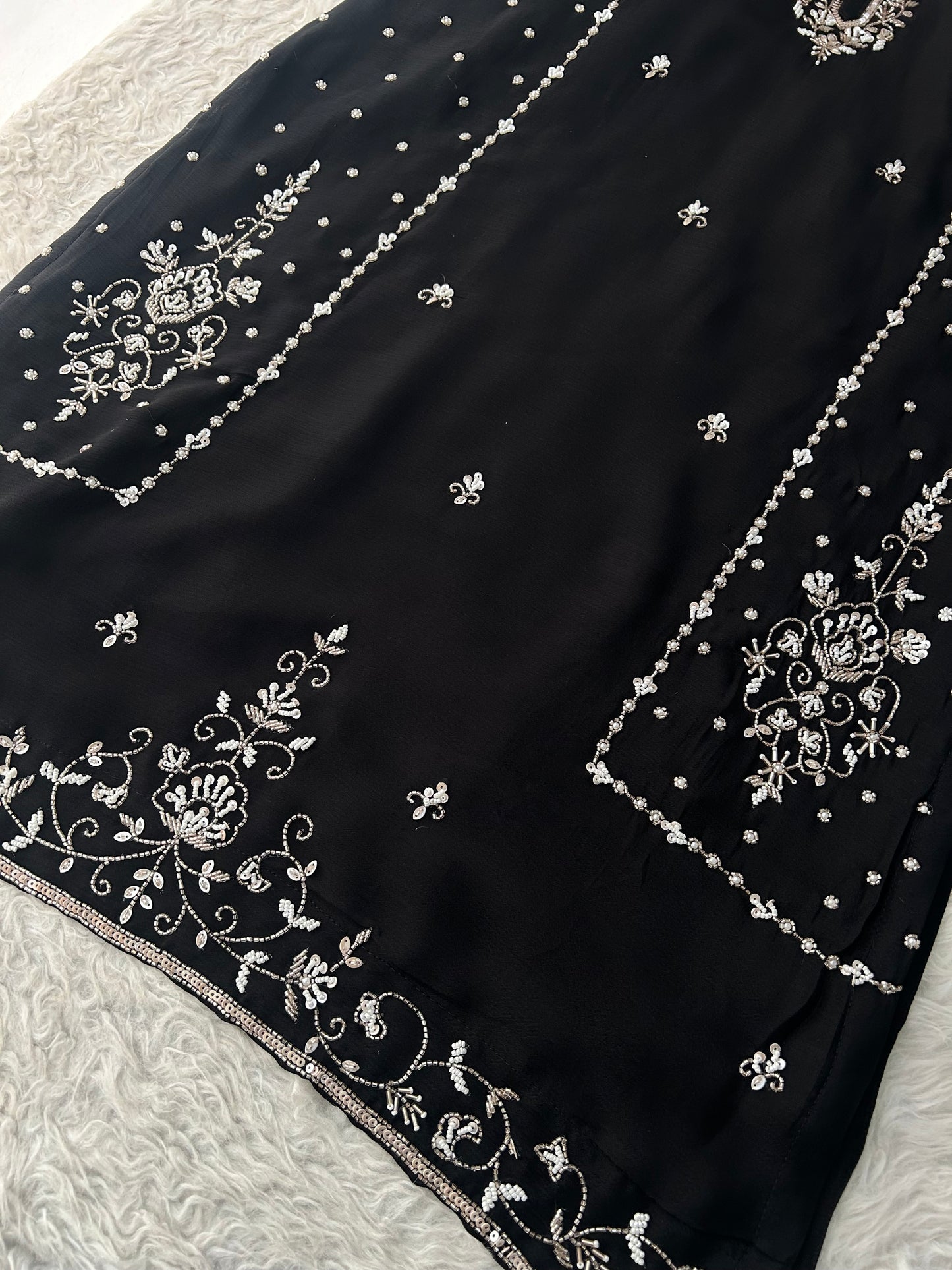 Black Embroidered Kurta Set with Palazzo & Dupatta | Festive and Party Wear Ethnic Suit
