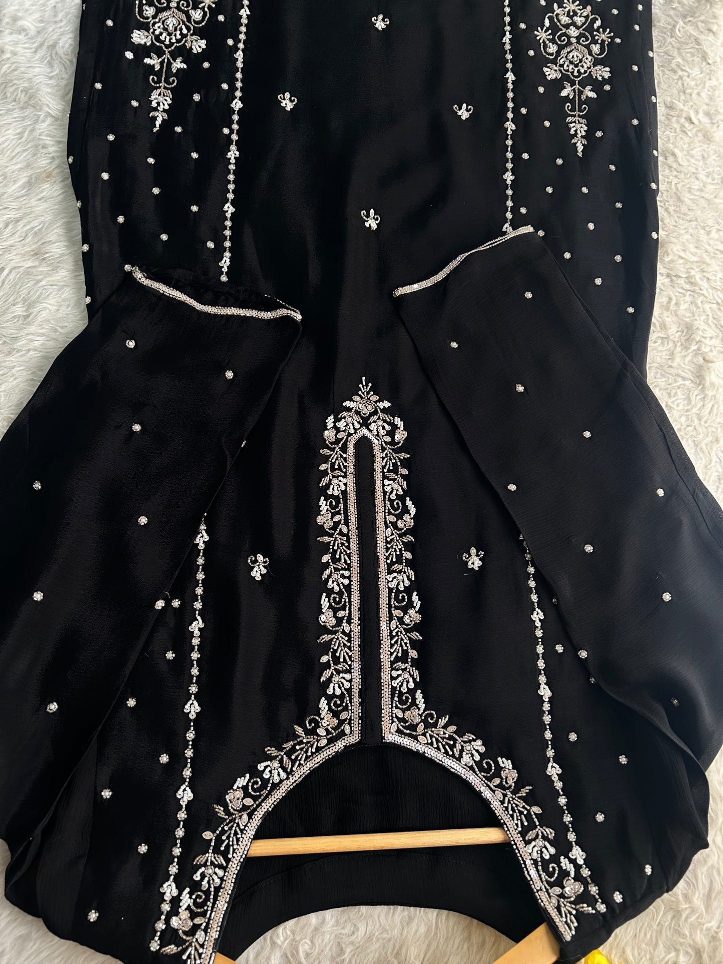 Black Embroidered Kurta Set with Palazzo & Dupatta | Festive and Party Wear Ethnic Suit
