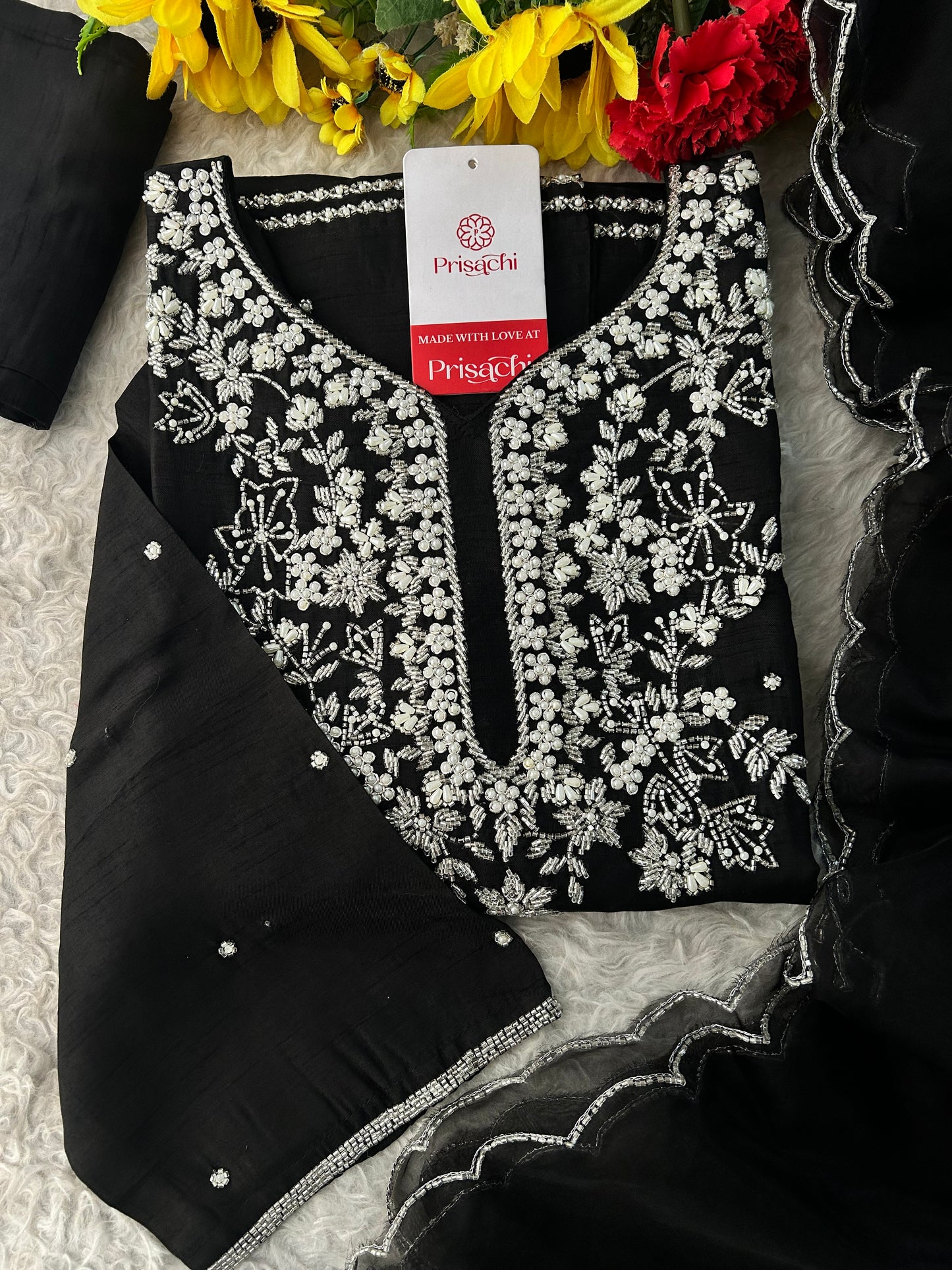 Designer Embroidered kurta pant with dupatta