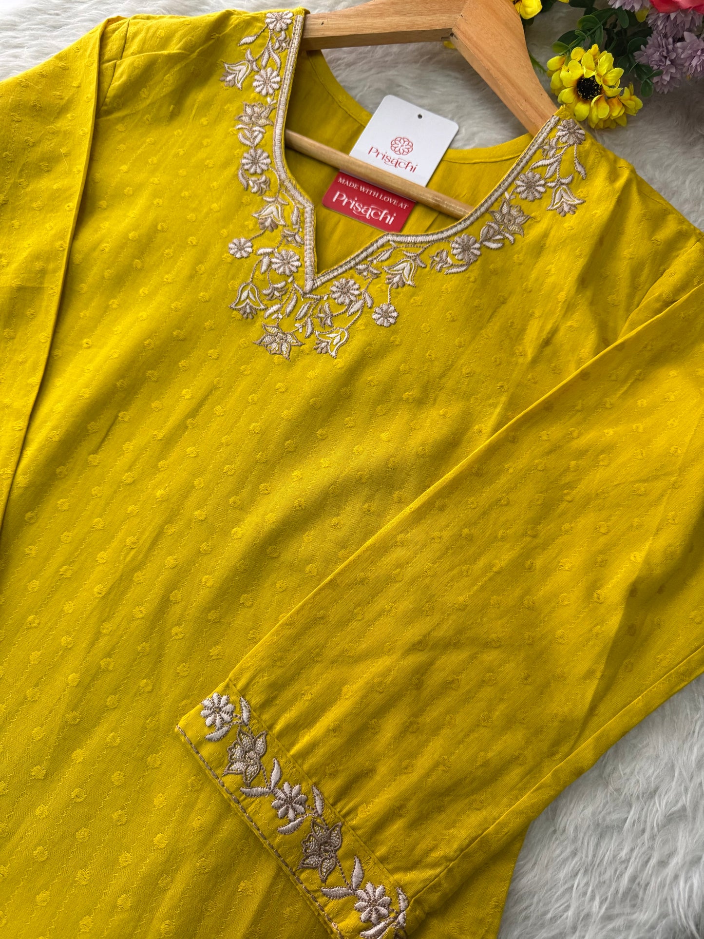Designer Short Straight Kurti for Women | Thread Embroidered Kurta | Office, Casual & Daily Wear - Prisachi Official