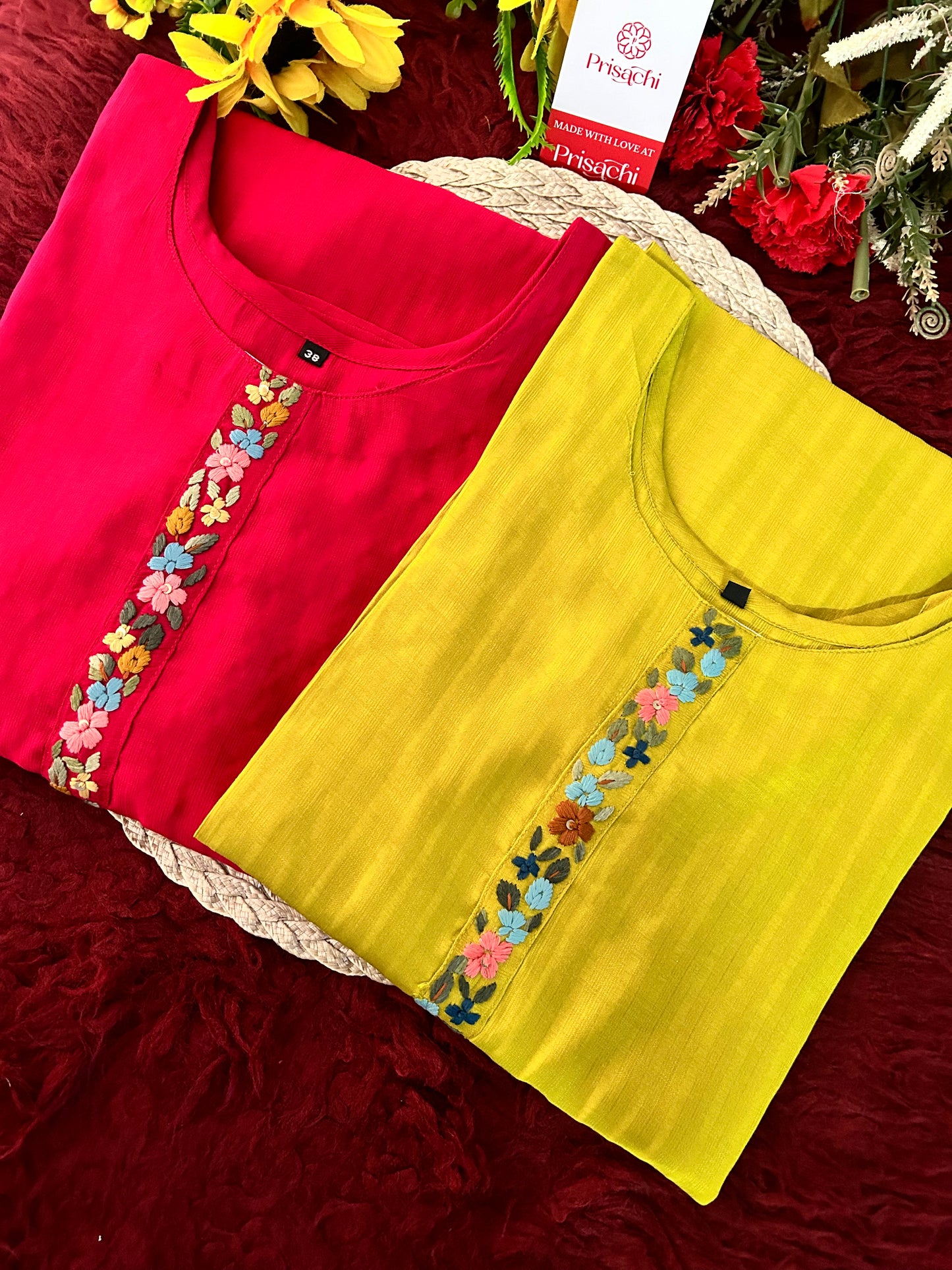 Designer Thread Embroidered Ethnic Straight Long Kurti | Casual Office And Daily Wear
