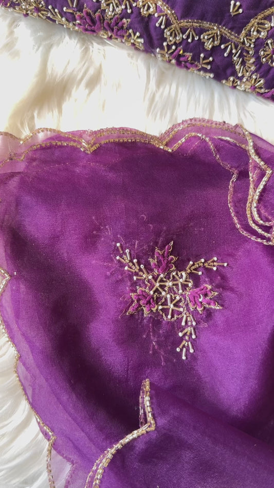 Embroidered kurta Pant  with dupatta with Zardosi work
